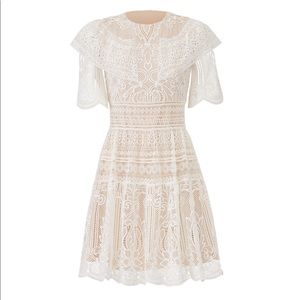 Boho or Modern Victorian Lace Dress Winter White